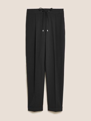 Šnurovacie nohavice Marks & Spencer čierna