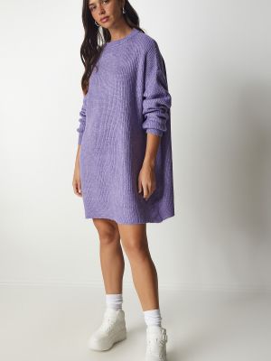Oversized sveter Happiness İstanbul fialová