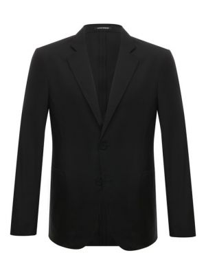 Шерстяной пиджак Emporio Armani черный