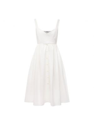 Белое хлопковое платье Miu Miu