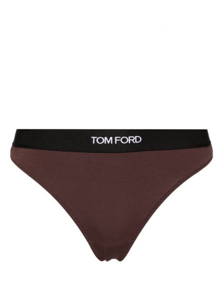 Jacquard trusser Tom Ford brun