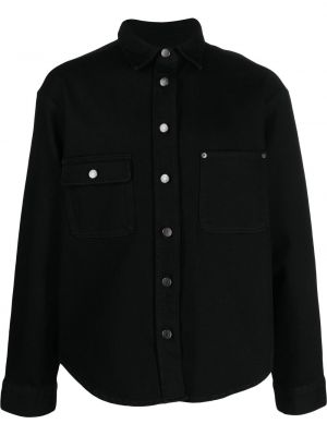 Дънкова риза с копчета Filippa K черно