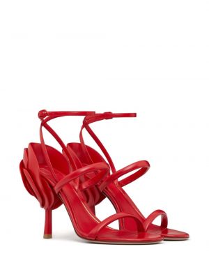Kožené sandály Valentino Garavani červené