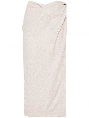 Midi suknja od flanela Erika Cavallini bijela