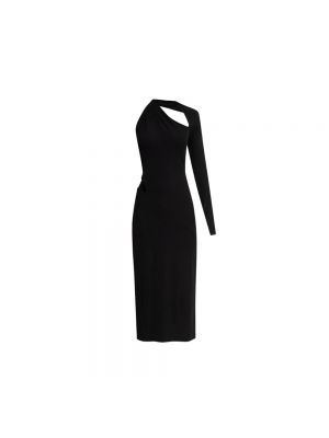 Dzianinowa sukienka wieczorowa Versace czarna