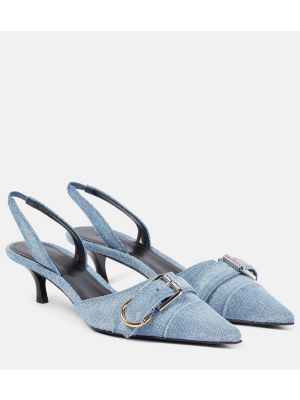 Pantofi cu toc slingback Givenchy albastru