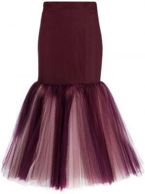 Midi sukňa Moschino fialová