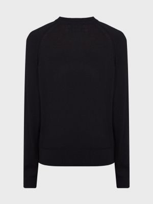 Шерстяной пуловер Calvin Klein черный