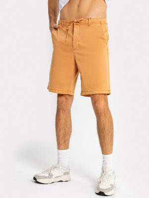 Однотонные шорты на шнуровке Mark Formelle оранжевые