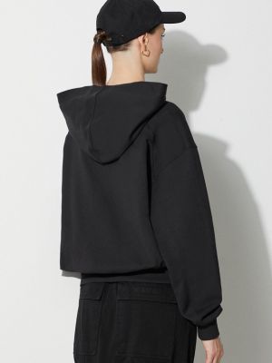 Pamučna hoodie s kapuljačom Y-3 crna