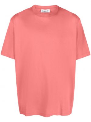 T-shirt ricamato di cotone Lanvin rosa