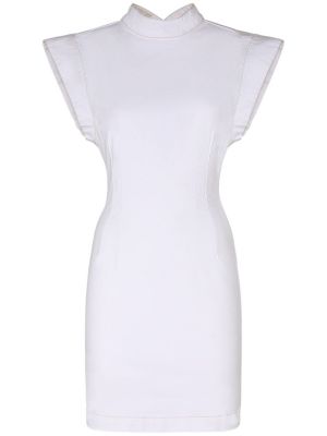 Bavlnené mini šaty Isabel Marant biela