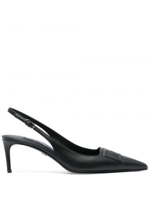 Pantofi cu toc slingback Dolce & Gabbana negru