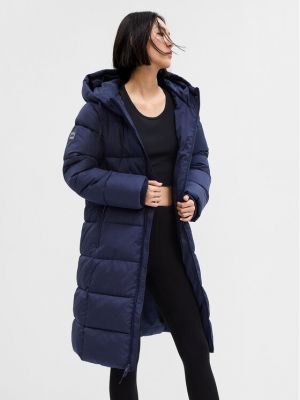 Priliehavý zimný kabát Gap modrá