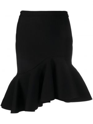 Peplum asymetrická sukňa Alexander Mcqueen čierna