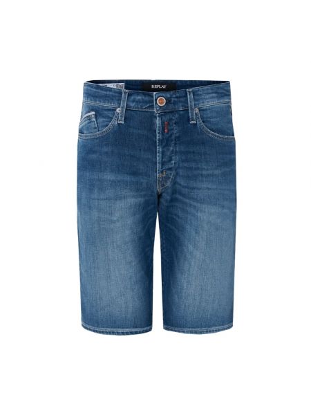 Szorty jeansowe Replay niebieskie