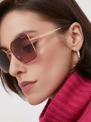 Okulary przeciwsłoneczne z różowego złota oversize Vogue