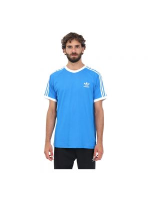 Koszulka w paski Adidas Originals niebieska