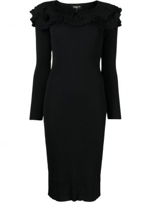 Robe mi-longue en tricot Paule Ka noir