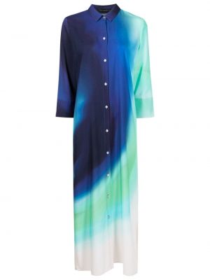 Robe chemise à imprimé à motifs abstraits Lenny Niemeyer bleu