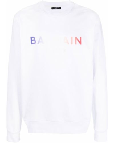 Trykt sweatshirt Balmain hvit