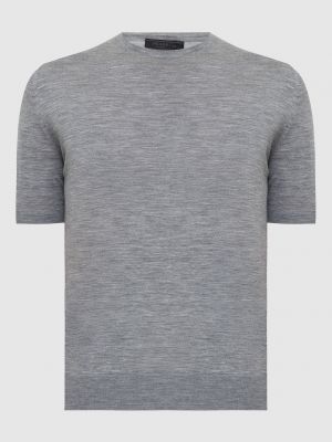 Вовняна футболка Prada, сіра