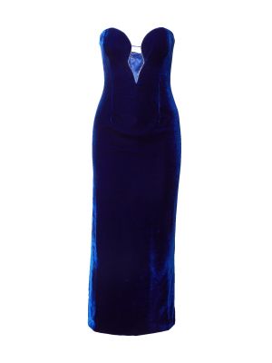 Коктейлна рокля Bardot синьо