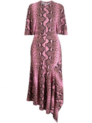 Asymetrické šaty s potlačou so vzorom hadej kože Stella Mccartney