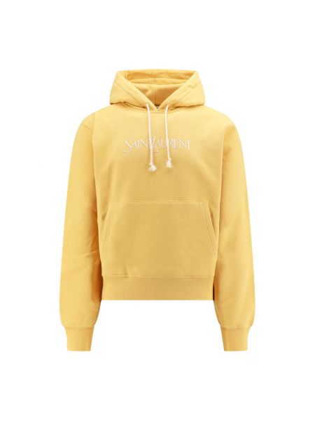 Oversize hoodie aus baumwoll Saint Laurent gelb