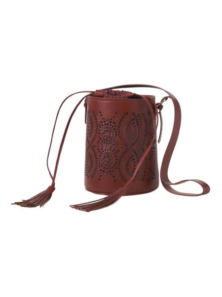 Brązowa torba koronkowa Antik Batik
