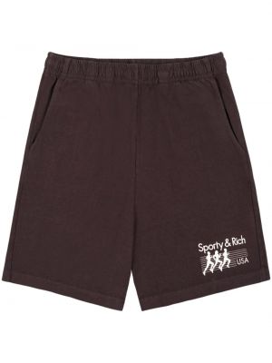 Shorts aus baumwoll Sporty & Rich braun