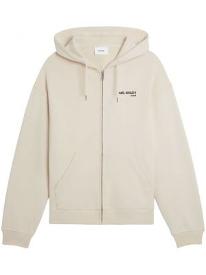 Pamučna hoodie s kapuljačom s printom Axel Arigato bijela
