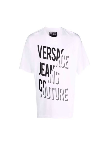 Chemise en jean à imprimé Versace Jeans Couture blanc
