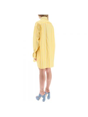 Sukienka koszulowa w paski Etro żółta