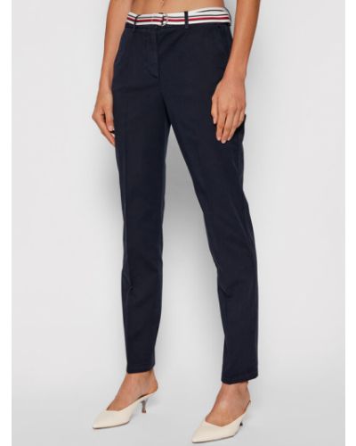 Tommy Hilfiger Chino kalhoty WW0WW30257 Tmavomodrá Slim Fit