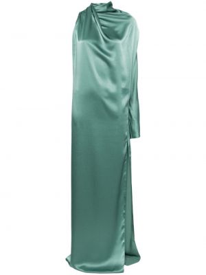 Večernja haljina s draperijom Atlein zelena