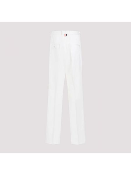 Pantalones chinos de algodón Thom Browne blanco
