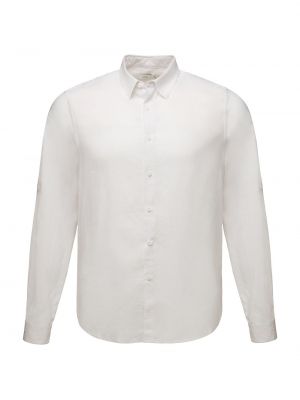 Льняная рубашка свободного кроя Onia белая