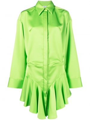 Асиметрична мини рокля The Attico зелено