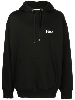 Fleece hoodie mit print Boss
