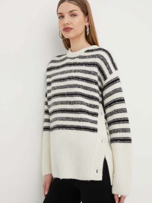 Gyapjú pulóver Custommade bézs
