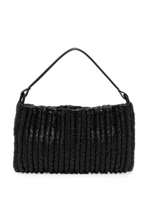 Кожени шопинг чанта Nanushka черно