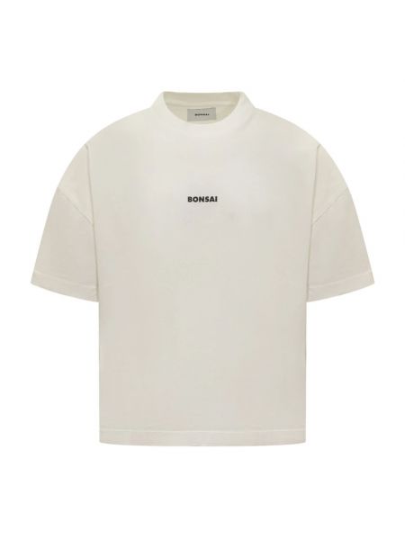 Koszulka bawełniana oversize Bonsai biała