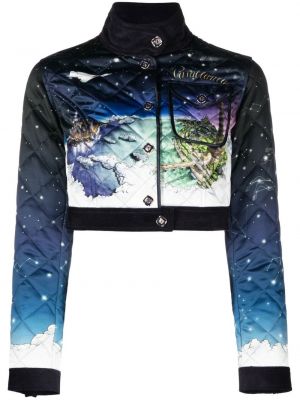 Gesteppte jacke mit print Casablanca blau