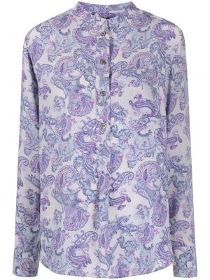 Košeľa s potlačou s paisley vzorom Isabel Marant modrá