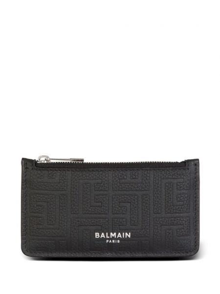 Læder kortholder Balmain sort