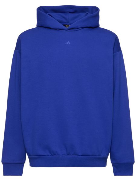 Hanorac cu glugă din fleece Adidas Originals albastru
