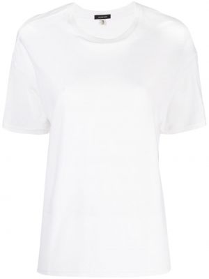 Βαμβακερή μπλούζα με στρογγυλή λαιμόκοψη R13 λευκό