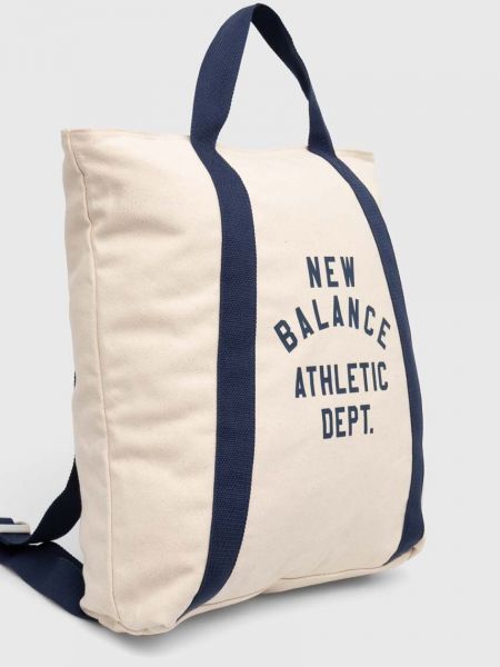 Pamučna torbica New Balance bež