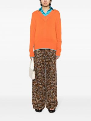 Woll pullover mit v-ausschnitt Rosetta Getty orange